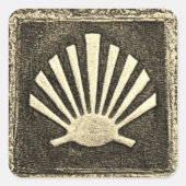 Camino de Santiago De weg van st James 0267 Vierkante Sticker (Voorkant)