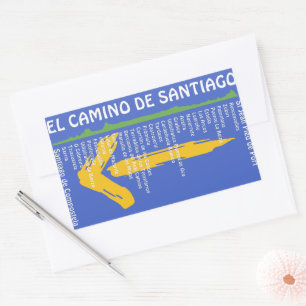 Camino de Santiago De weg van st James 0309 Rechthoekige Sticker