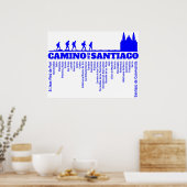 Camino de Santiago De weg van st James 0322 Poster (Keuken)