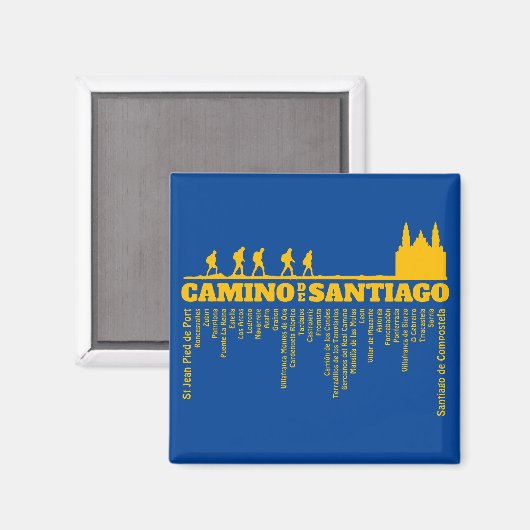 Camino de Santiago De weg van st James 0323 Magneet (Voorkant / Achterkant)