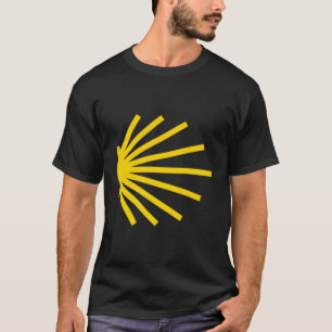 Camino de Santiago Gele Scallop Shell Trail Symb T-shirt