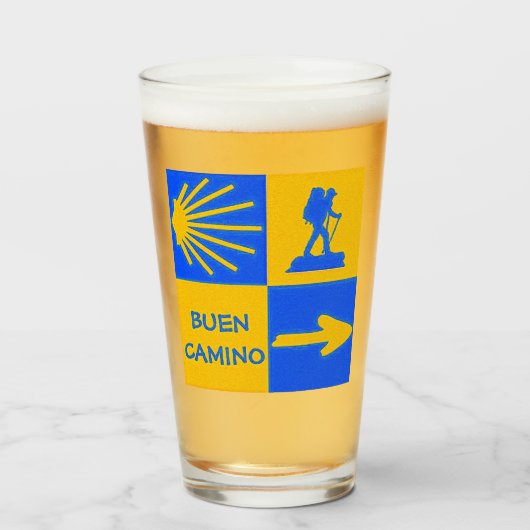 Camino de Santiago Glass Glas (Voorkant gevuld)