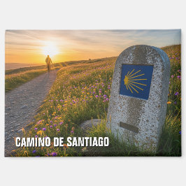Camino de Santiago Hiker Zonsondergang Magneet