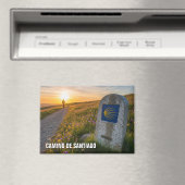Camino de Santiago Hiker Zonsondergang Magneet (Insitu (Vaatwasser))