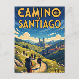 Camino de Santiago Hiking Briefkaart
