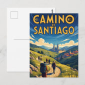 Camino de Santiago Hiking Briefkaart (Voorkant / Achterkant)