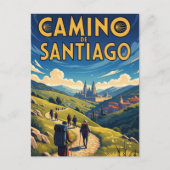 Camino de Santiago Hiking Briefkaart (Voorkant)