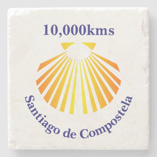 Camino de Santiago logo Stenen Onderzetter (Voorkant)