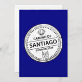 Camino de Santiago "Passport Stamp" Design Kaart (Voorkant / Achterkant)