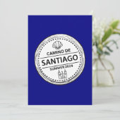 Camino de Santiago "Passport Stamp" Design Kaart (Staand voorkant)