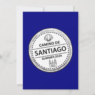 Camino de Santiago "Passport Stamp" Design Kaart