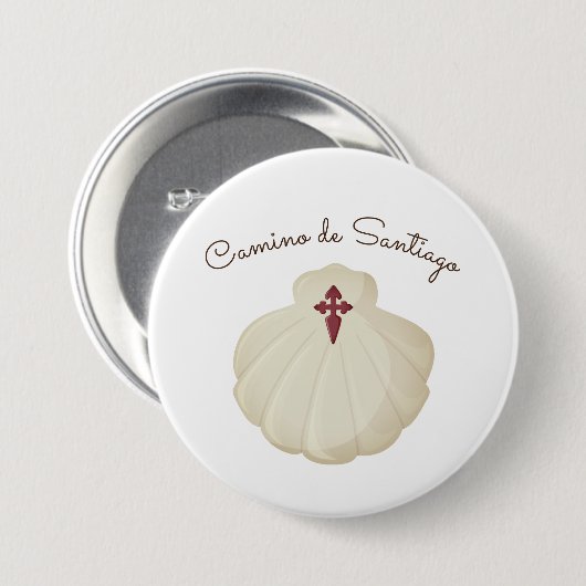 Camino de Santiago-pelgrim Ronde Button 7,6 Cm (Voorkant /achterkant)