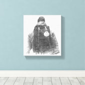 Camino de Santiago Pilgrim Canvas Afdruk (Insitu (Houten vloer))