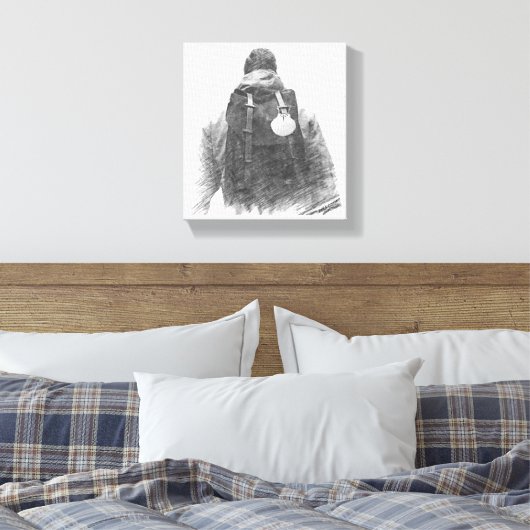 Camino de Santiago Pilgrim Canvas Afdruk (Insitu (Slaapkamer))