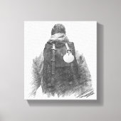 Camino de Santiago Pilgrim Canvas Afdruk (Voorkant)