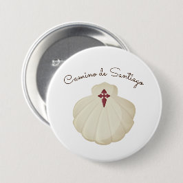 Camino de Santiago Pilgrim Ronde Button 7,6 Cm