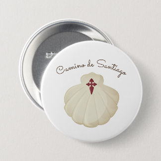 Camino de Santiago Pilgrim Ronde Button 7,6 Cm