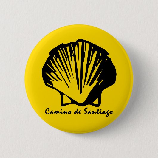 Camino de Santiago, Pilgrim's badge Ronde Button 5,7 Cm (Voorkant)