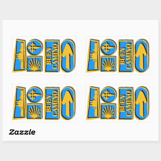 Camino de Santiago Rechthoekige Sticker (Vel)