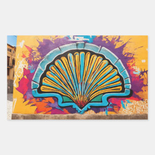 Camino de Santiago Rechthoekige Sticker