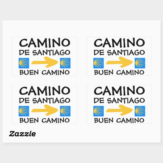 Camino de Santiago Rechthoekige Sticker (Vel)