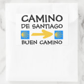 Camino de Santiago Rechthoekige Sticker (Tas)