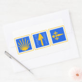 Camino de Santiago Rechthoekige Sticker (Envelop)