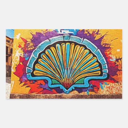 Camino de Santiago Rechthoekige Sticker (Voorkant)