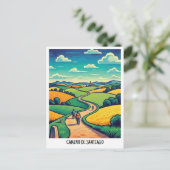 Camino de Santiago Reizen Briefkaart (Staand voorkant)