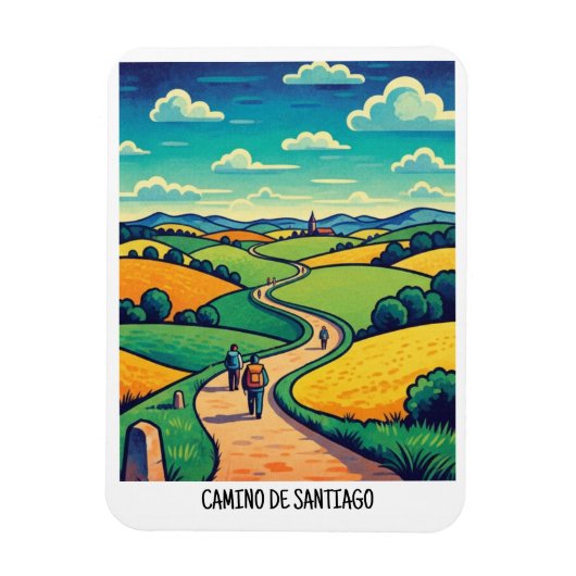 Camino de Santiago Reizen Magneet (Verticaal)