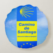 Camino de Santiago Rond Kussen (Achterkant)