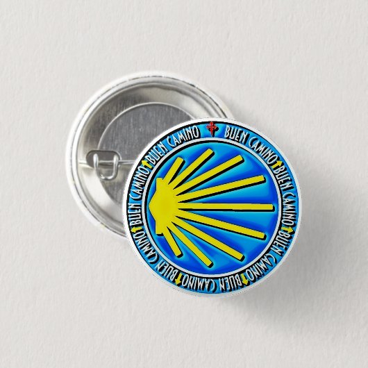 Camino de Santiago Ronde Button 3,2 Cm (Voorkant /achterkant)