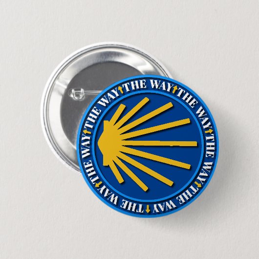 Camino de Santiago Ronde Button 5,7 Cm (Voorkant /achterkant)
