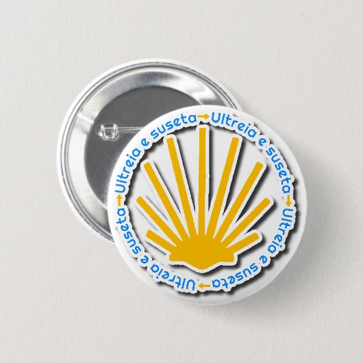 Camino de Santiago Ronde Button 5,7 Cm (Voorkant /achterkant)