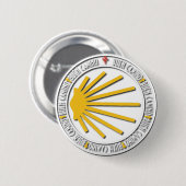 Camino de Santiago Ronde Button 5,7 Cm (Voorkant /achterkant)