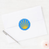 Camino de Santiago Ronde Sticker (Envelop)