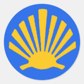 Camino de Santiago Ronde Sticker (Voorkant)