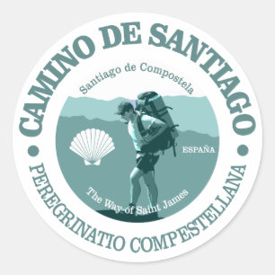Camino de Santiago Ronde Sticker