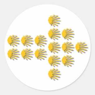 Camino de Santiago Ronde Sticker