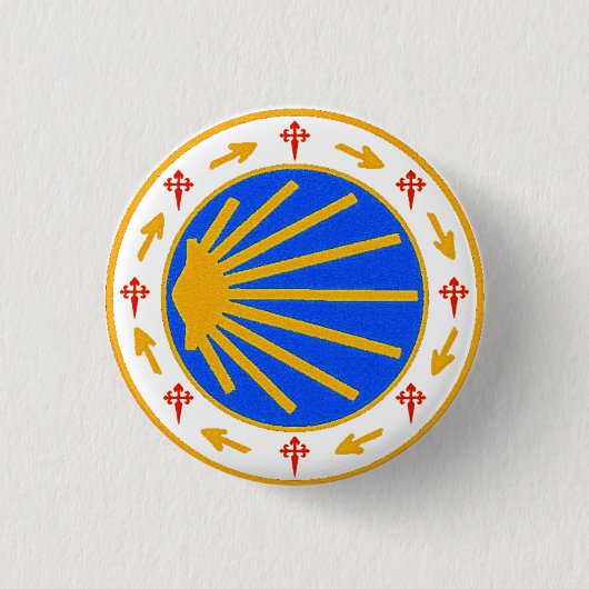 Camino de Santiago Round Badge Ronde Button 3,2 Cm (Voorkant)