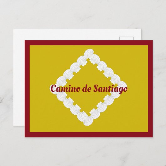Camino de Santiago Scallop Shell Briefkaart (Voorkant / Achterkant)