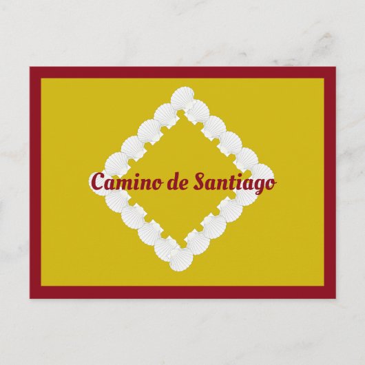 Camino de Santiago Scallop Shell Briefkaart (Voorkant)