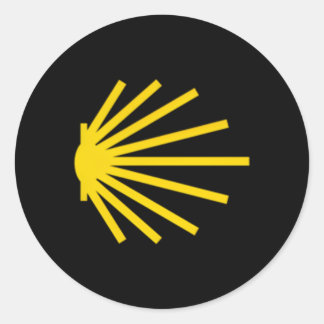 Camino de Santiago Scallop Shell Trail Symbol Pock Ronde Sticker