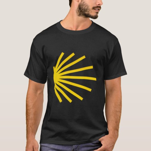 Camino de Santiago Scallop Shell Trail Symbol Pock T-shirt (Voorkant)