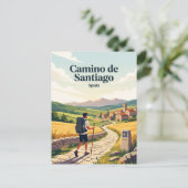 Camino de Santiago Spanje Briefkaart (Staand voorkant)