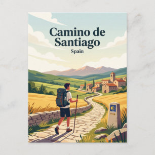 Camino de Santiago Spanje Briefkaart