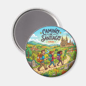 Camino de Santiago Spanje Magneet (Voorkant / Achterkant)