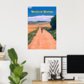 Camino De Santiago Spanje Reisposter Poster (Thuiskantoor)