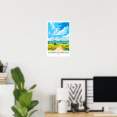Camino de Santiago Spanje Reisprint Poster (Thuiskantoor)