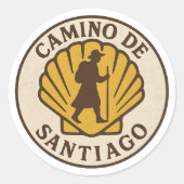 Camino de Santiago Sticker - Pelgrim (Voorkant)